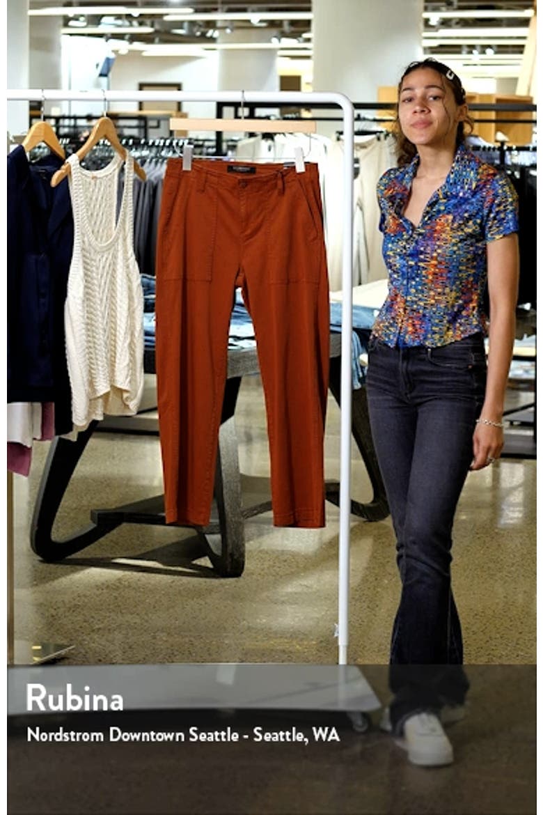 Crop Wide Leg Twill Cargo Pants video
