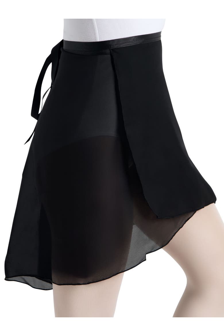 Georgette Long Wrap Skirt, Main, color, black