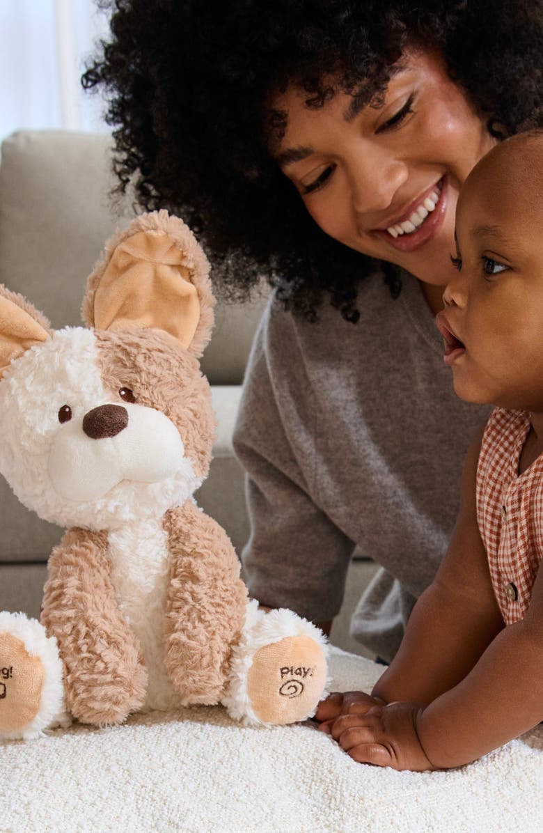 Gund Peeki the Puppy Peekaboo Stuffed Animal, Alternate, color, Beige