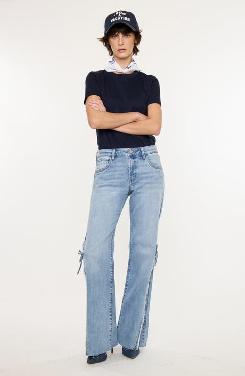 Verna Mid Rise Wide Flare Jeans