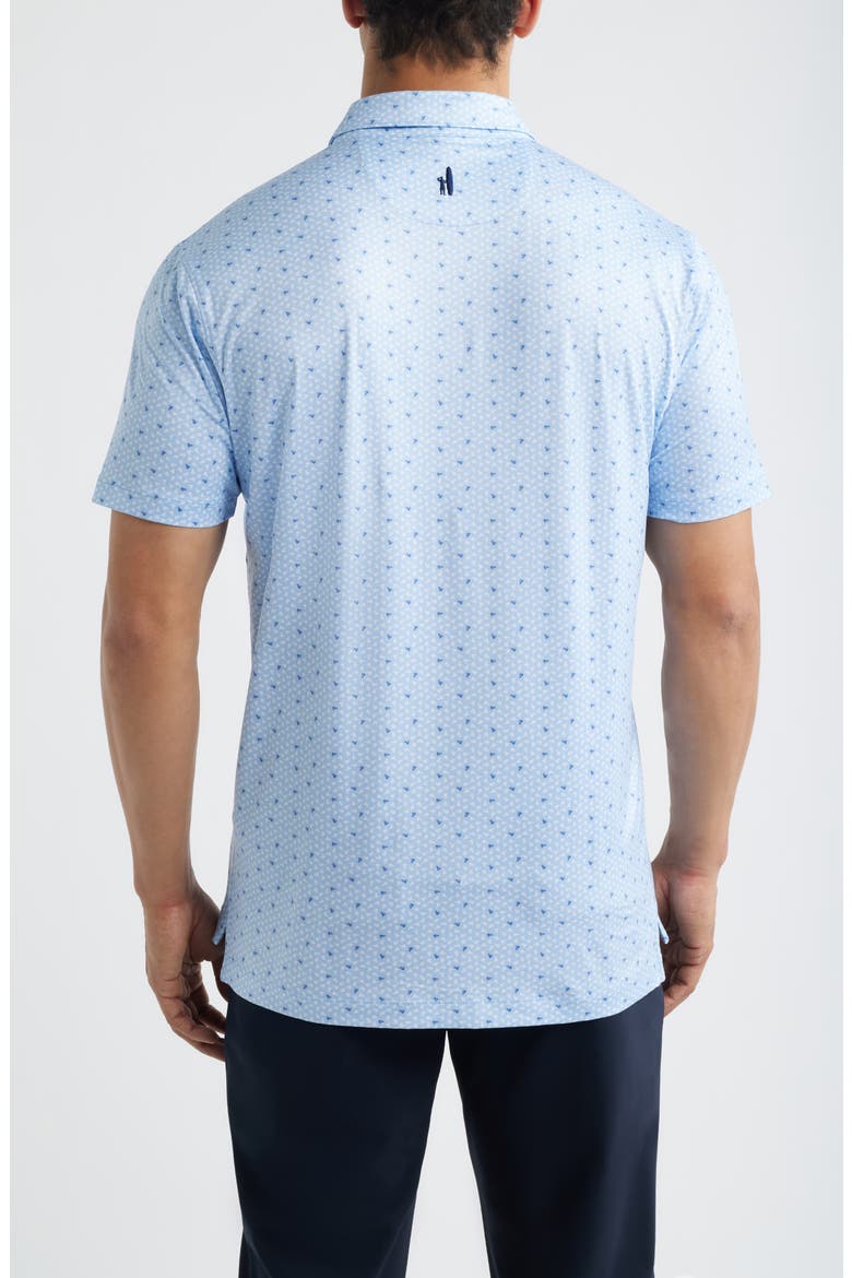 Backcourt Shuttlecock Print Featherweight Performance Polo, Alternate, color, KONA