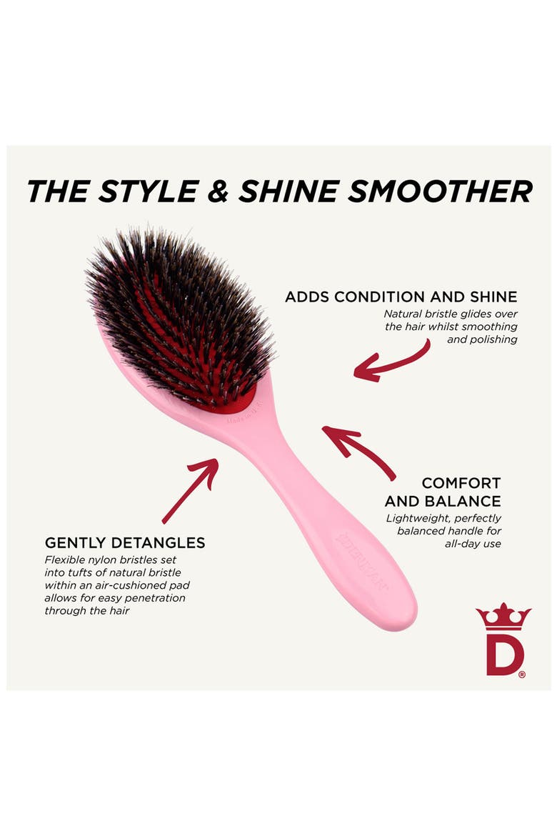 D81M Medium Style & Shine Nylon & Natural Boar Bristle Finishing Brush, Alternate, color, PINK CRUSH