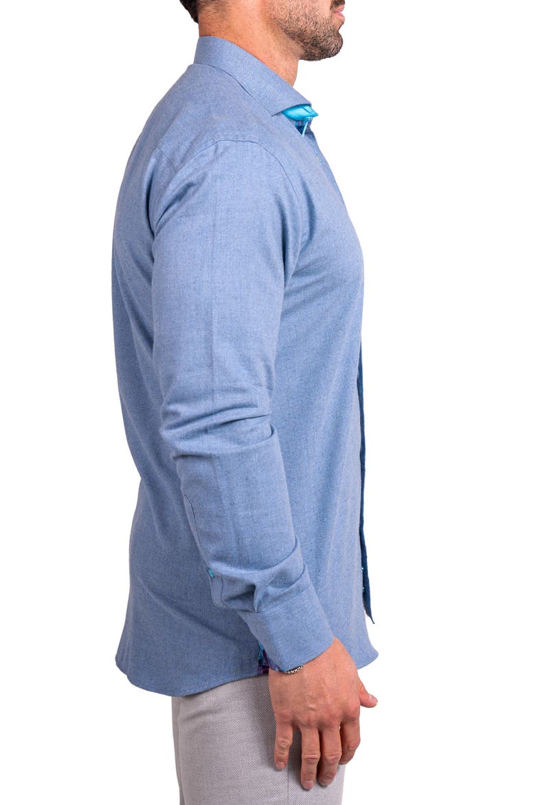 Einstein Ascension Contemporary Fit Button-Up Shirt, Alternate, color, BLUE