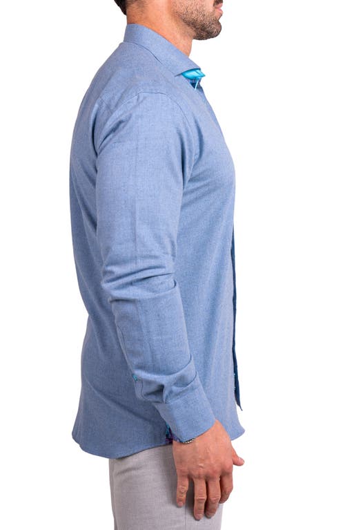 Maceoo Einstein Ascension Contemporary Fit Button-up Shirt In Blue