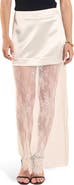 Endless Rose Satin & Lace Maxi Skirt