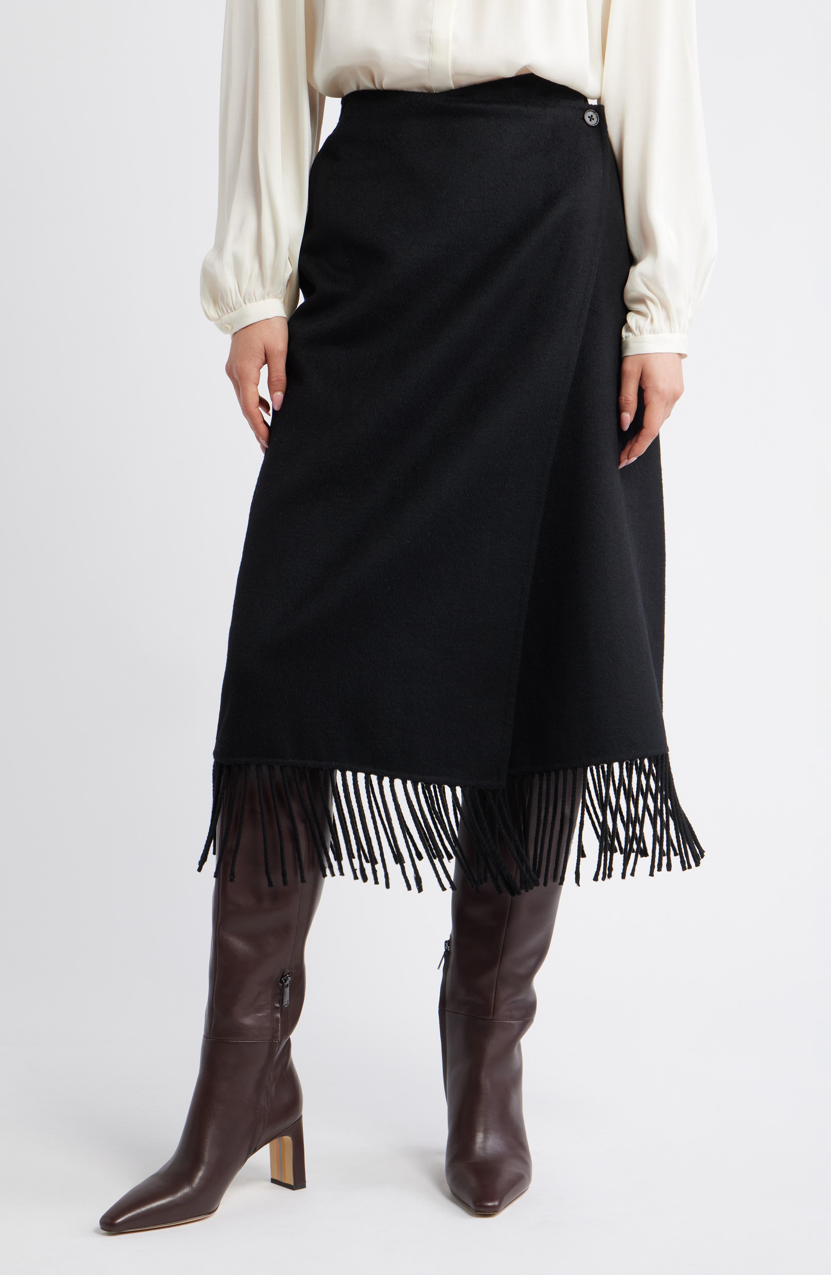 Rails Odette Wool Blend Midi Skirt