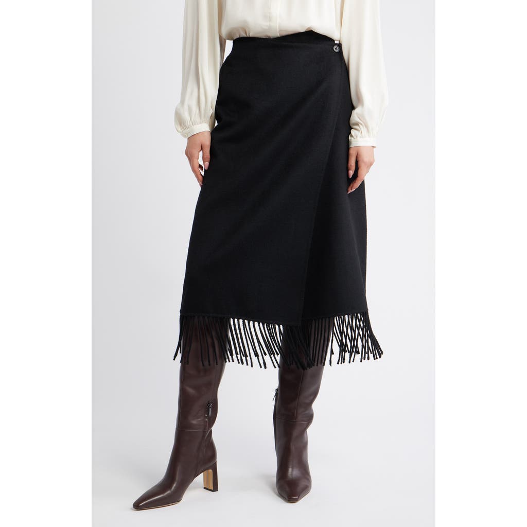 Rails Odette Wool Blend Midi Skirt In Black