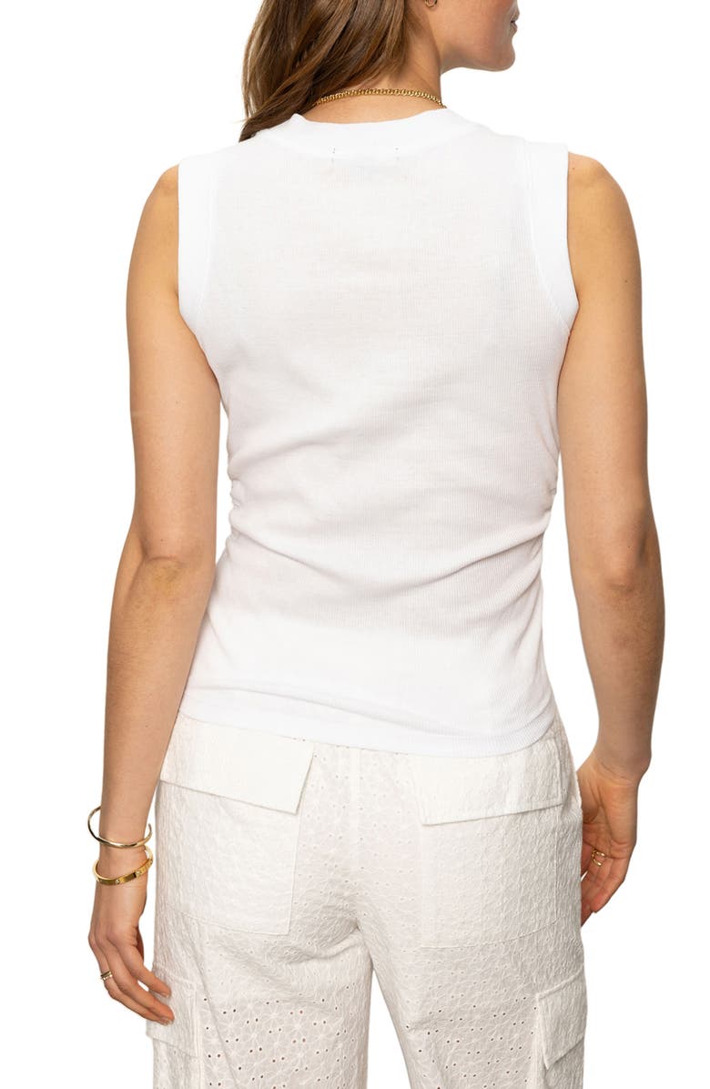 Sanctuary Ruched Rib Tank, Alternate, color, White