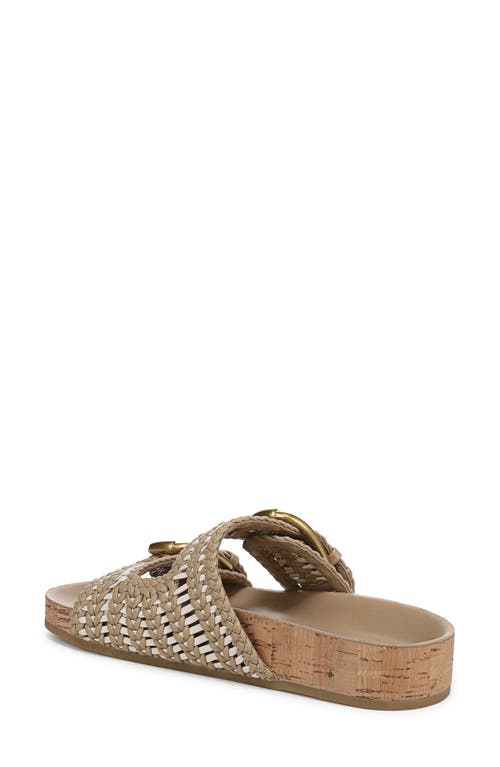 Veronica Beard Prue Woven Two Strap Sandal In Sand Parchment