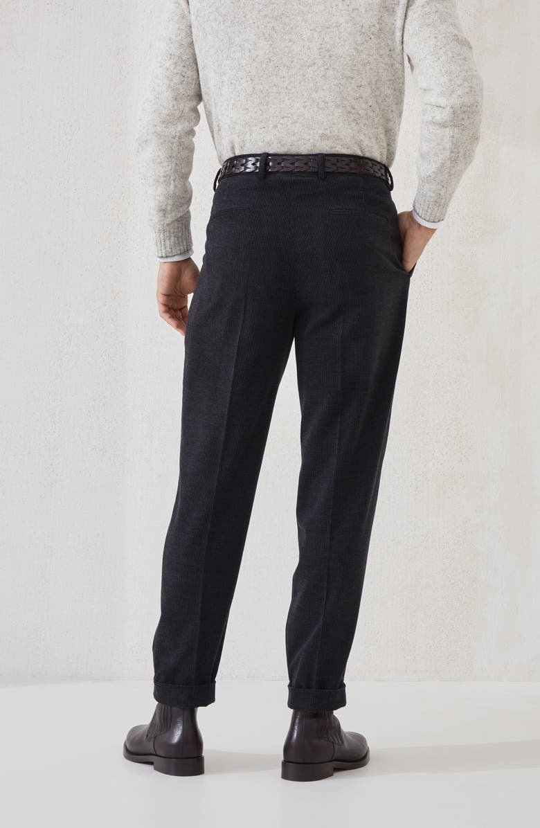 Brunello Cucinelli Corduroy trousers, Alternate, color, Charcoal