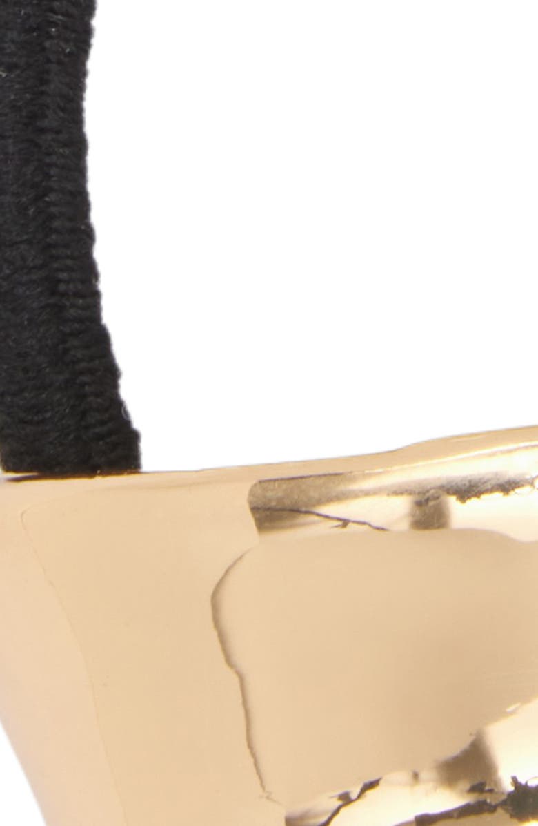 Tasha Assorted 2-Pack Faux Pearl & Hammered Bar Hair Ties, Alternate, color, Gold