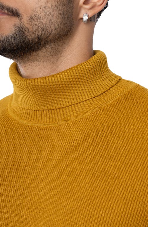 Shop Spring + Mercer Ribbed Turtleneck Sweater In Mustard