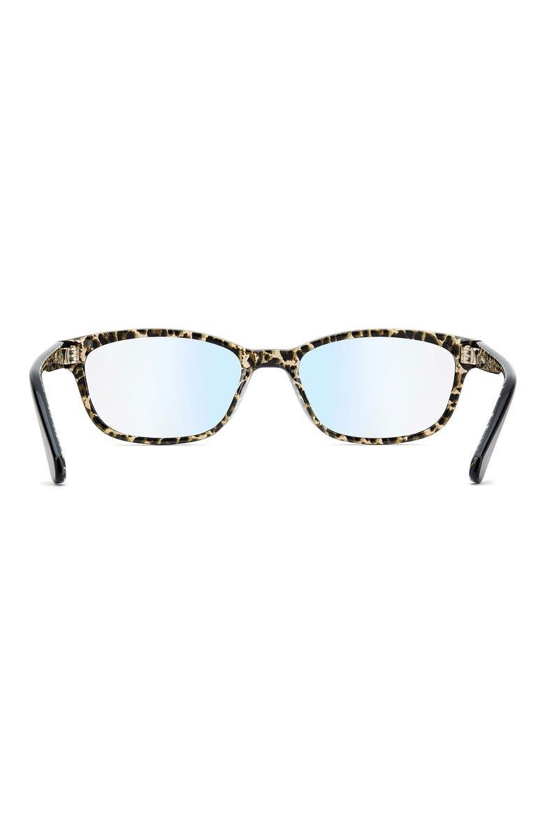 joetta 50mm rectangular blue light blocking glasses, Alternate, color, BLACK/ BLUE AS