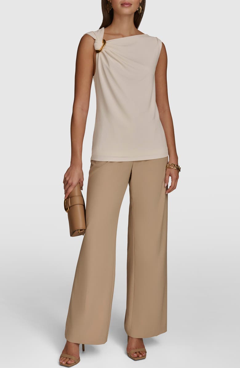 Donna Karan New York Twist Detail Sleeveless Top, Alternate, color,