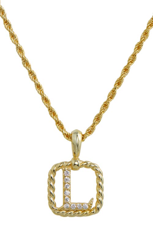 SAVVY CIE JEWELS Initial Pendant Necklace in Yellow-L 