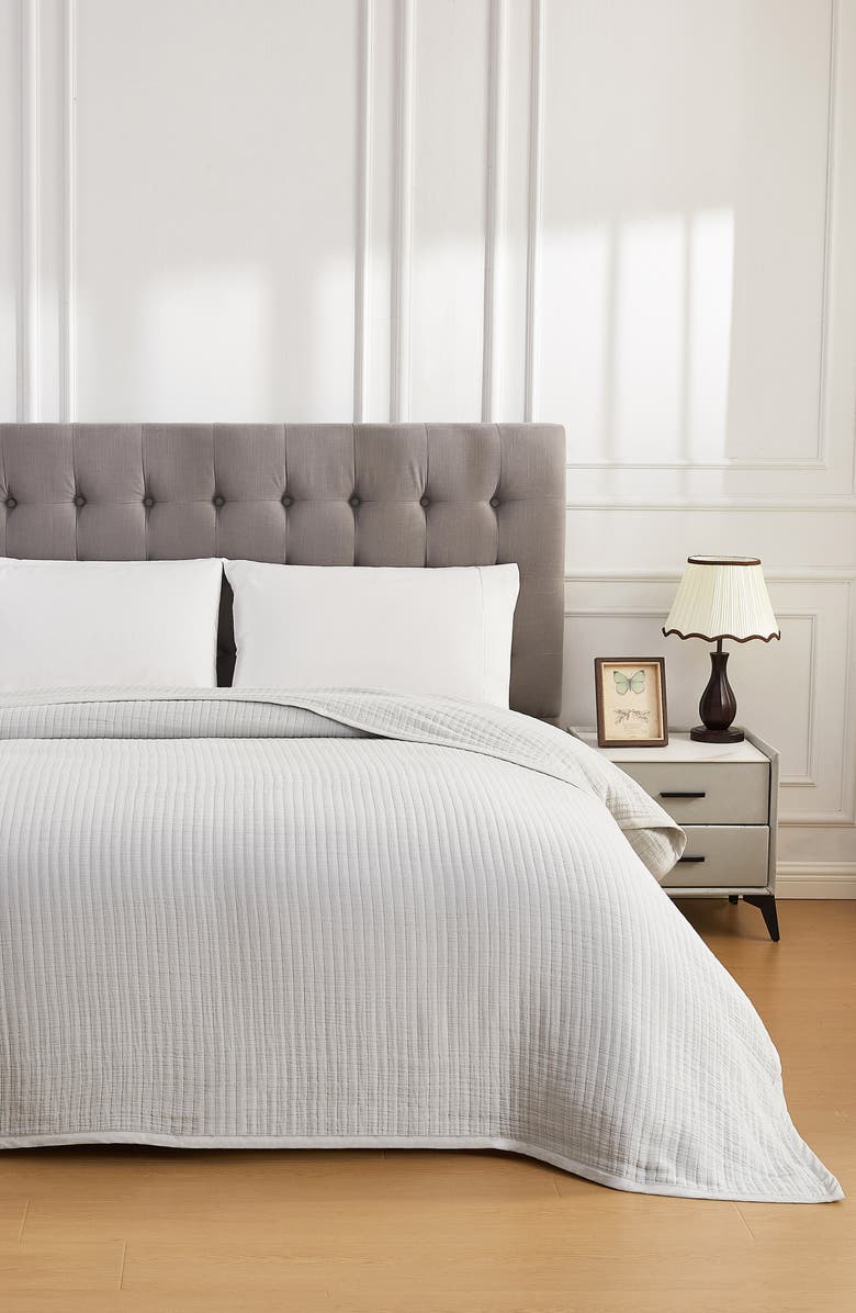 MELANGE HOME Cloud Cotton Gauze Blanket, Alternate, color, Grey