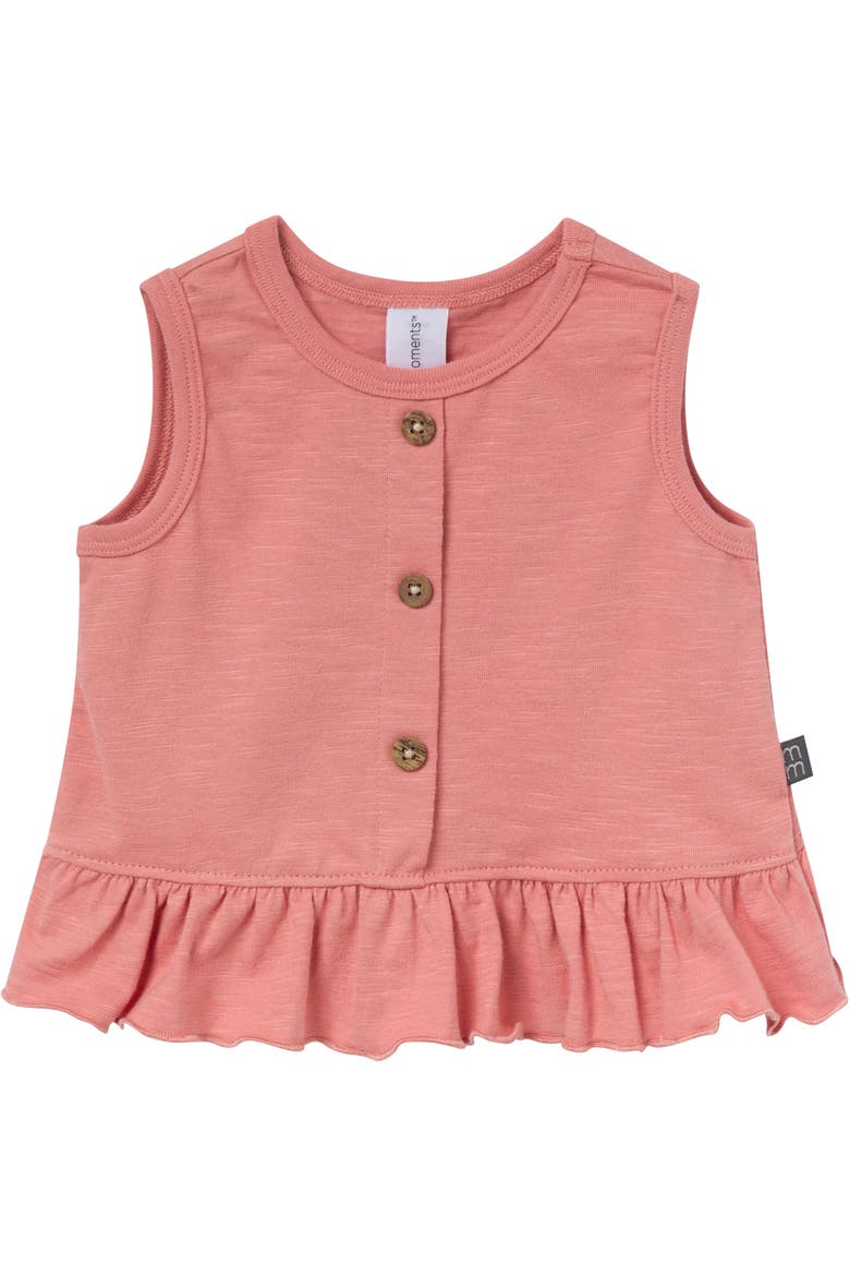 Sleeveless Peplum Tops and Shorts Set, Alternate, color, Rose Flower Bunch