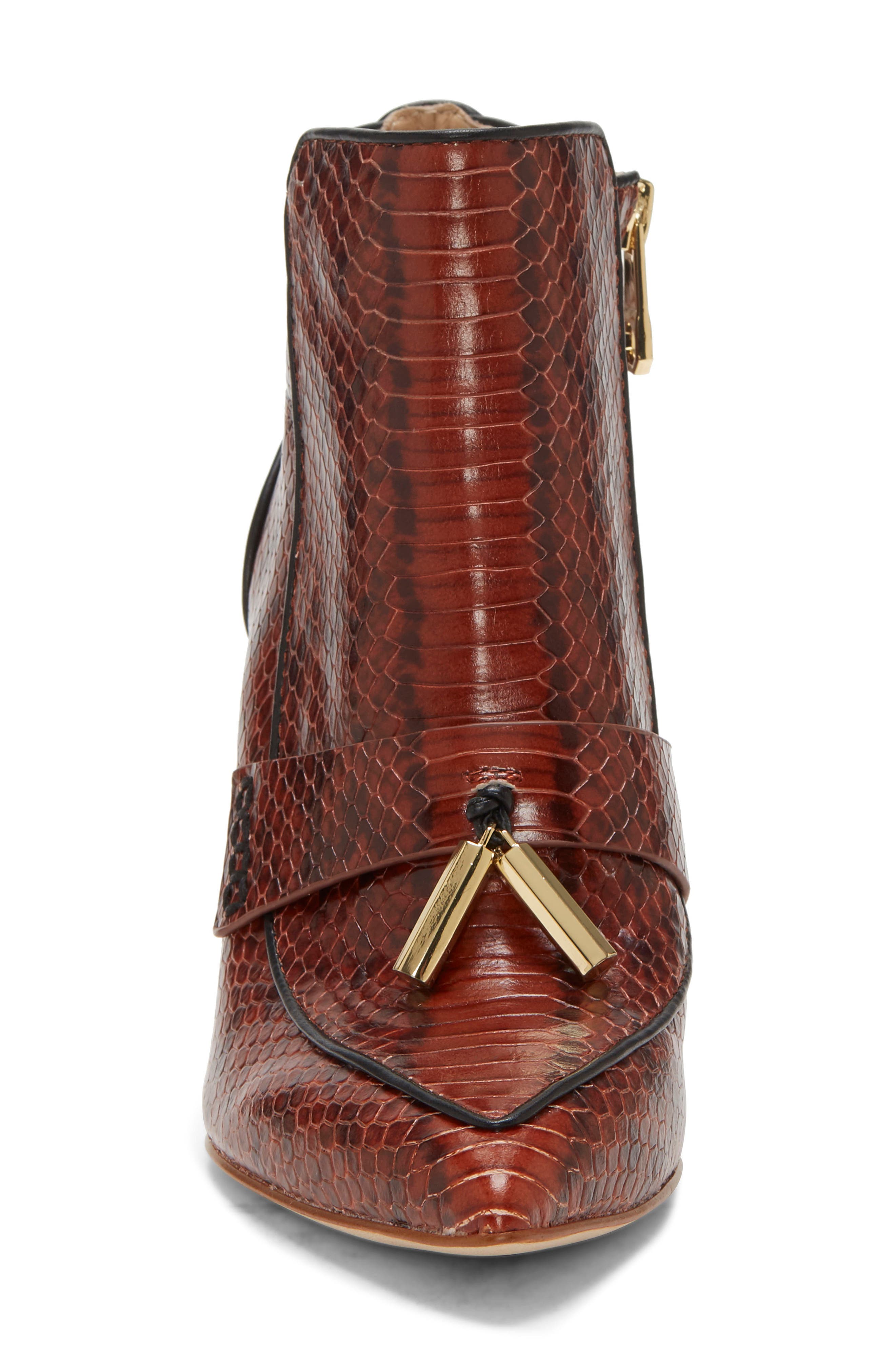 Shiro Bootie, Alternate, color, BURNT TAWNY SNAKE PRINT