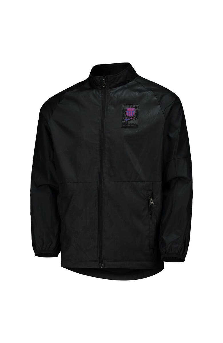 Nike Youth Nike Black Barcelona Academy Raglan Full-Zip Jacket, Alternate, color,