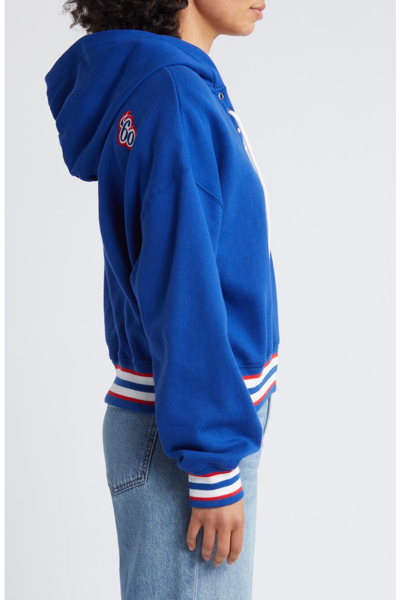 Women's WEAR by Erin Andrews Royal Buffalo Bills Lace-Up Pullover Hoodie, Alternate, color, Royal