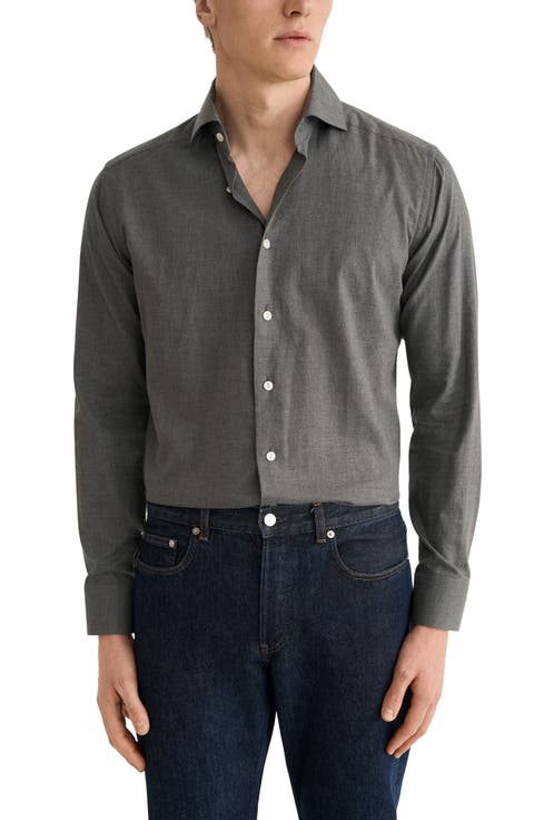 Slim Fit Organic Supima® cotton Flannel Shirt