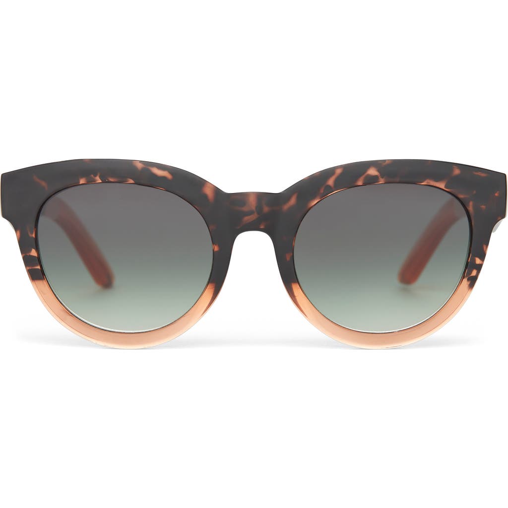 TOMS Florentin 52mm Cat Eye Sunglasses in Tortoise Apricot Crystal Fade