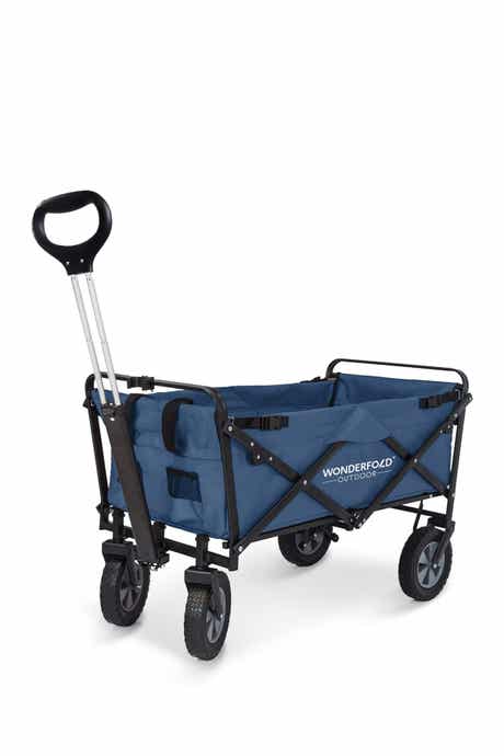 WonderFold Utility Folding Wagon with Stand - Blue