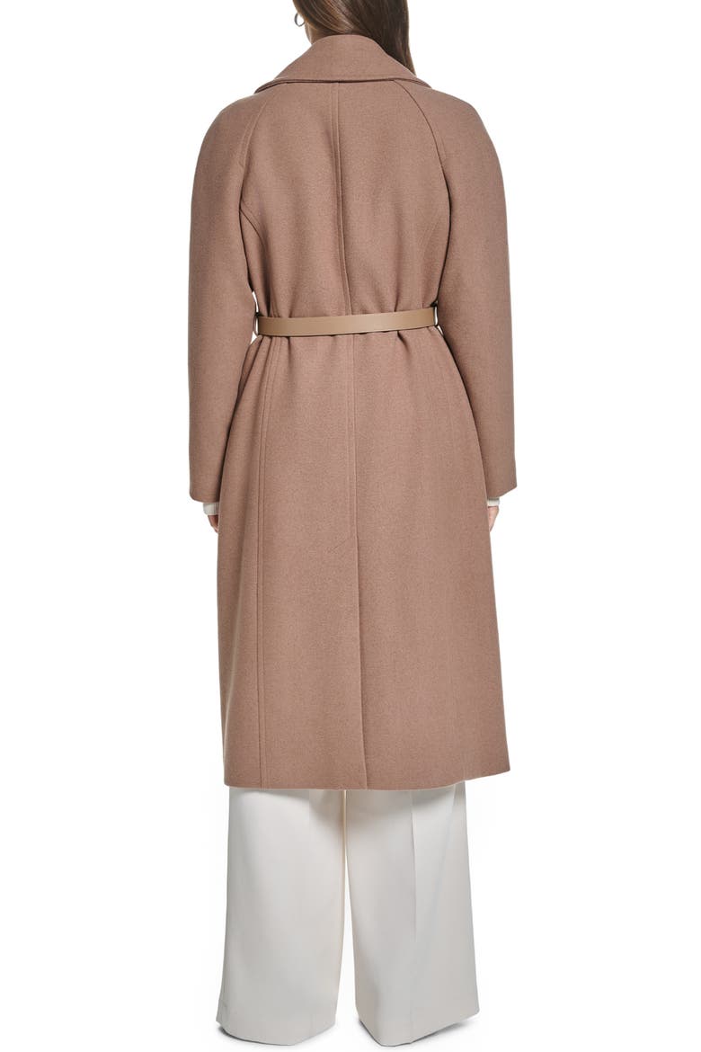 Belted Button Front Wool Blend Coat, Alternate, color, CAMEL