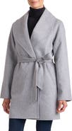 Sofia Cashmere Double Face Wool Blend Wrap Coat