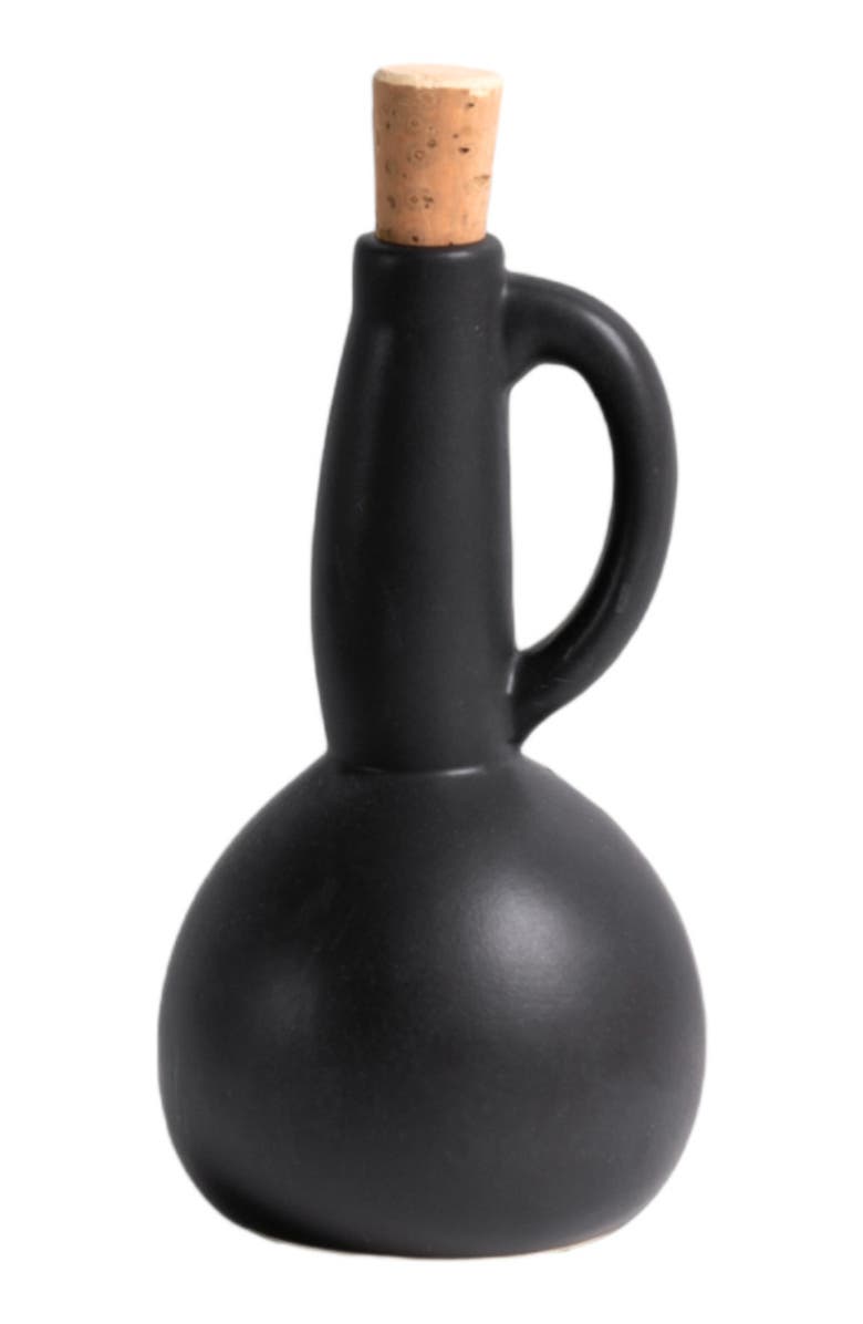 Gharyan Stoneware Stoneware Olive Oil Dispenser | Dadasi 15 oz, Main, color, Black
