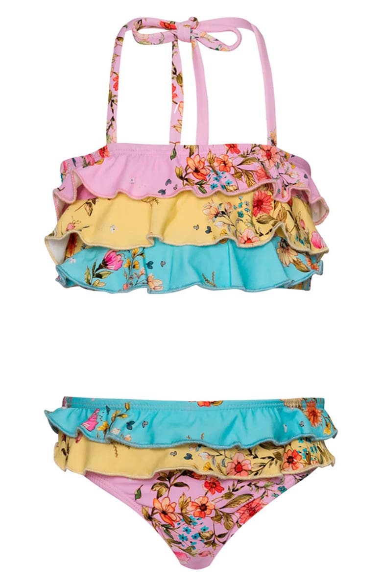 PQ SWIM Kids' Ruffle Two-Piece Swimsuit, Main, color, 