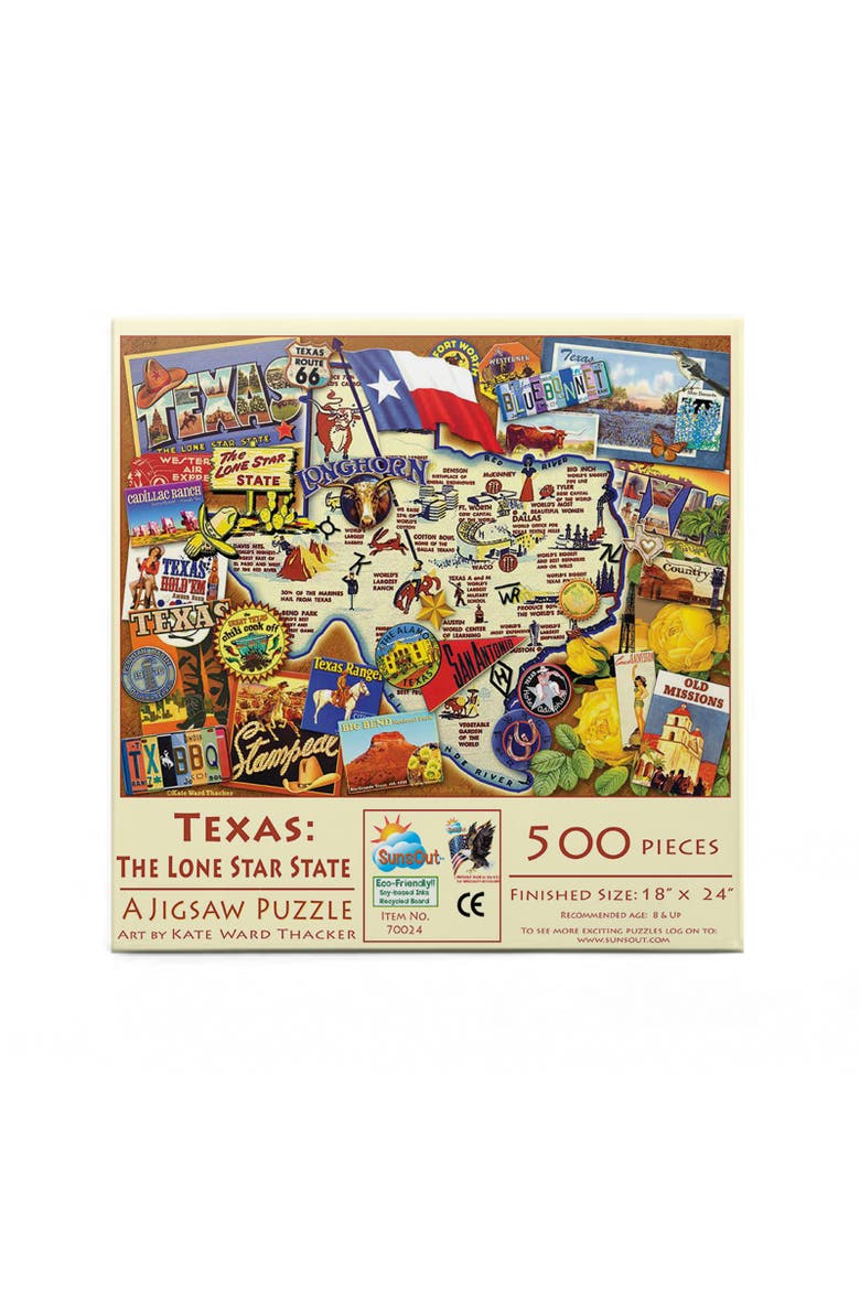 Texas The Lone Star State 500 piece Jigsaw Puzzle for Adults, Alternate, color, Multicolor