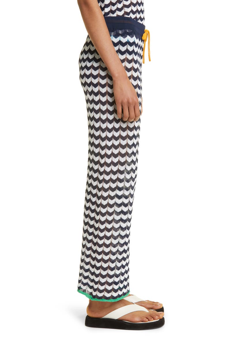 YanYan Tong Beach Chevron Stripe Pointelle Stitch Pants, Alternate, color,