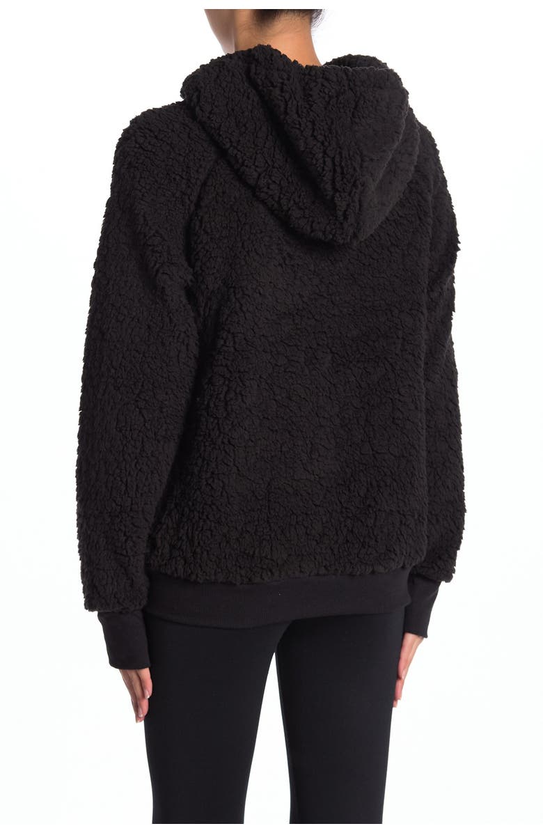 Z by Zella Up & Over Faux Shearling Zip Hoodie, Alternate, color,