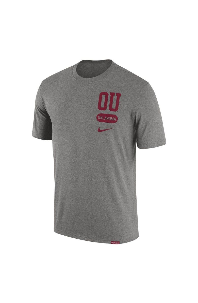 Nike Men's Nike Heather Gray Oklahoma Sooners Campus Letterman Tri-Blend T-Shirt, Alternate, color, 