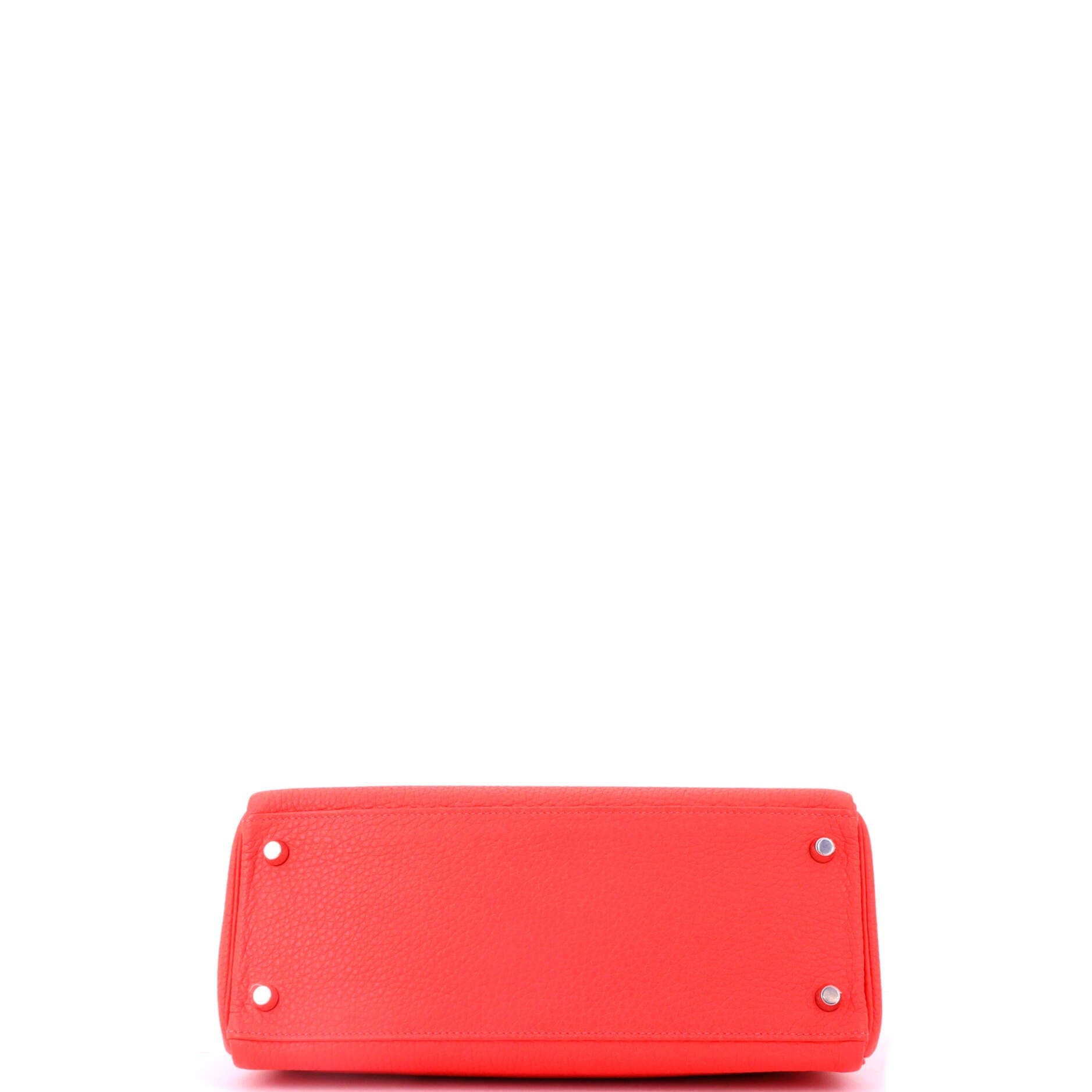 Pre-Owned Hermes Kelly Handbag Pink Clemence with Palladium Hardware 28, Alternate, color, Rose Texas