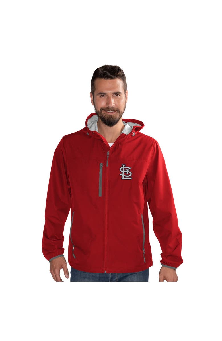 G-III SPORTS BY CARL BANKS Men's G-III Sports by Carl Banks  Red St. Louis Cardinals Double Play Full-Zip Hoodie Jacket, Main, color, Red