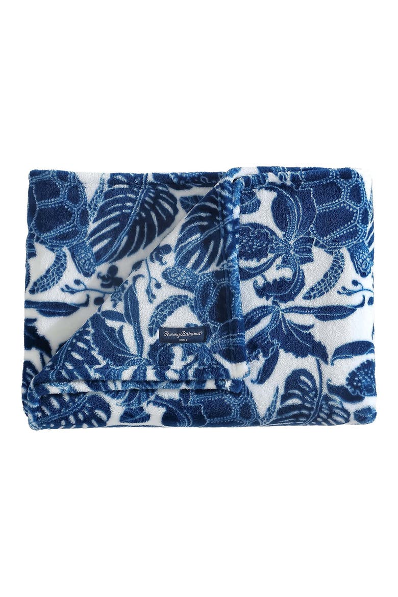 Turtle Bay Throw Blanket, Main, color, DARK BLUE