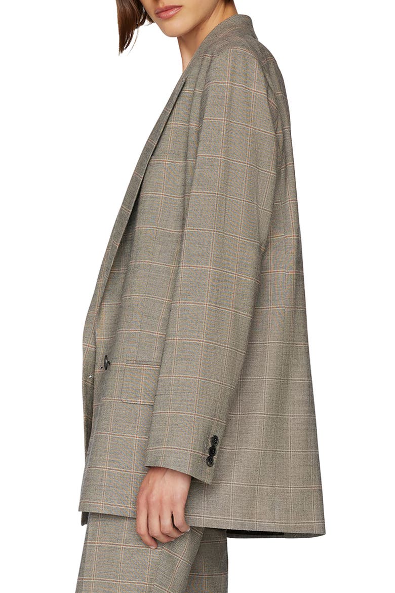 Di Windowpane Peak Lapel Boxy Blazer, Alternate, color, NOIR MULTI