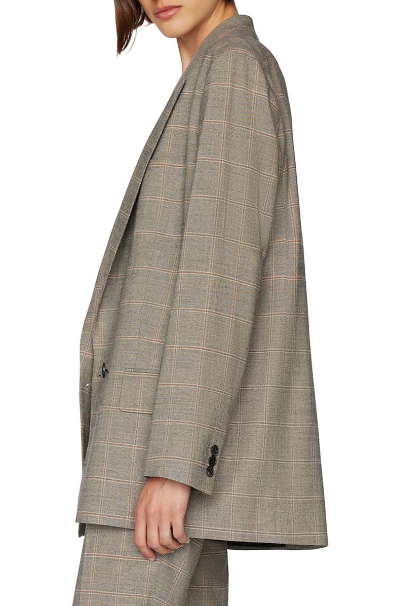 FRAME Di Windowpane Peak Lapel Boxy Blazer, Alternate, color,