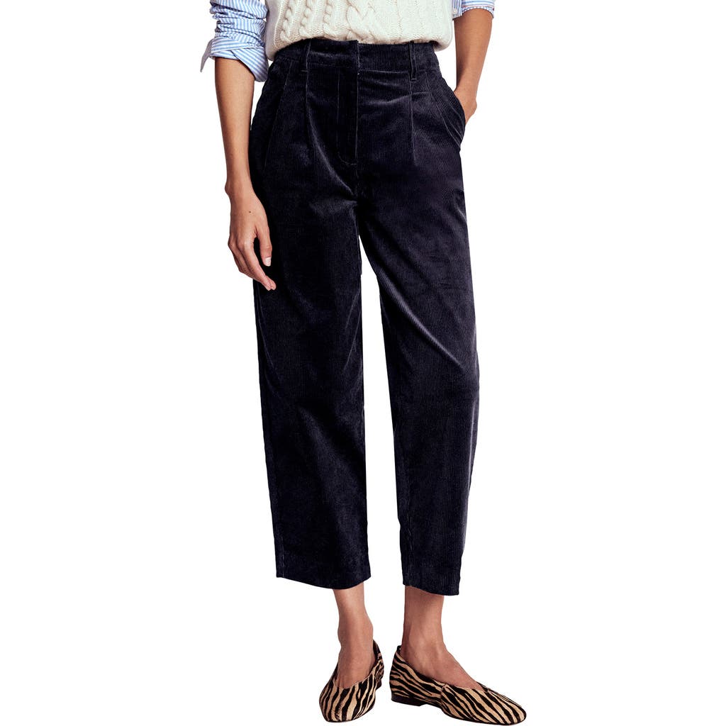 Boden Bloomsbury Corduroy Ankle Straight Leg Pants In Blue