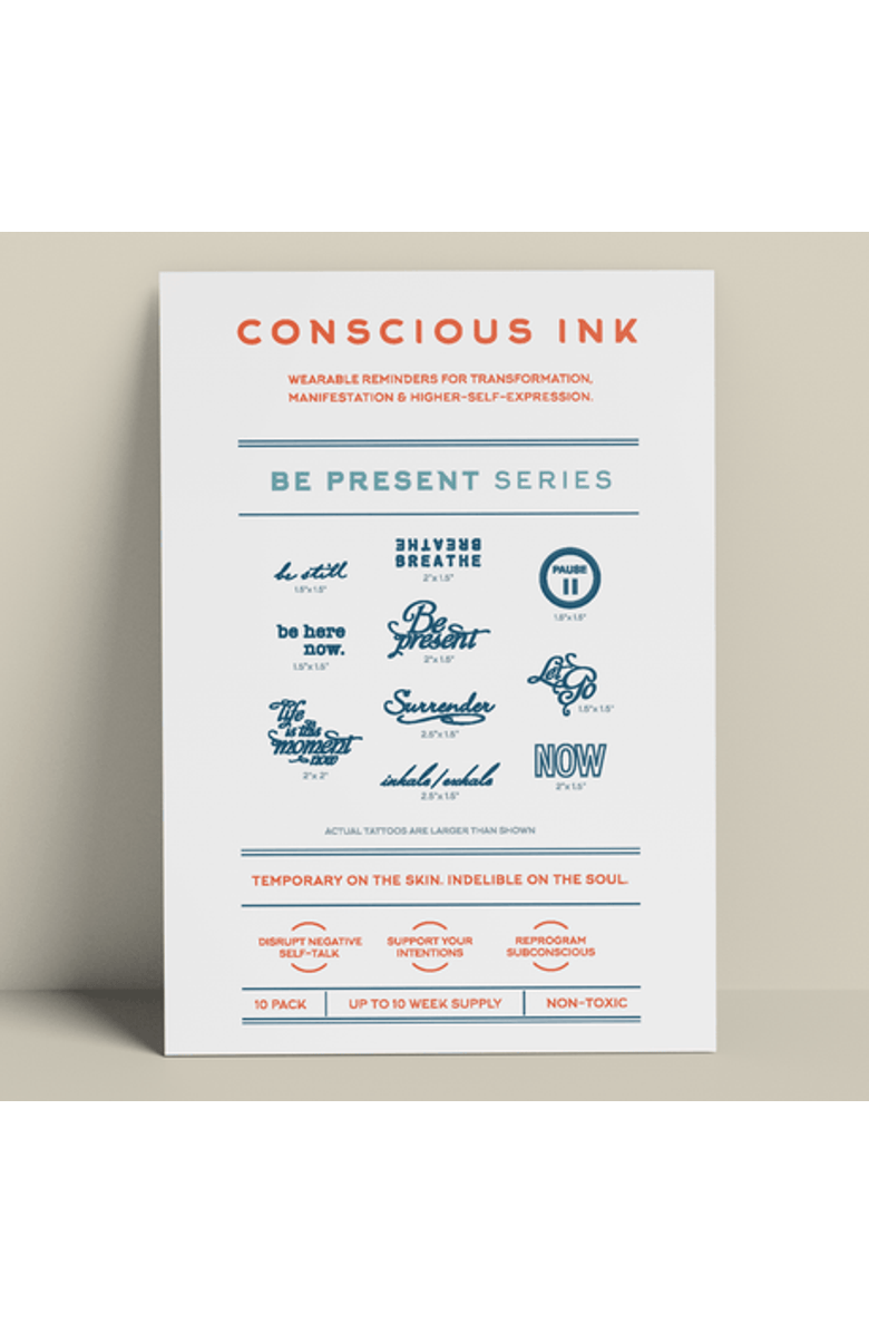 Conscious Ink Be Present Variety 10-Pack, Main, color, White