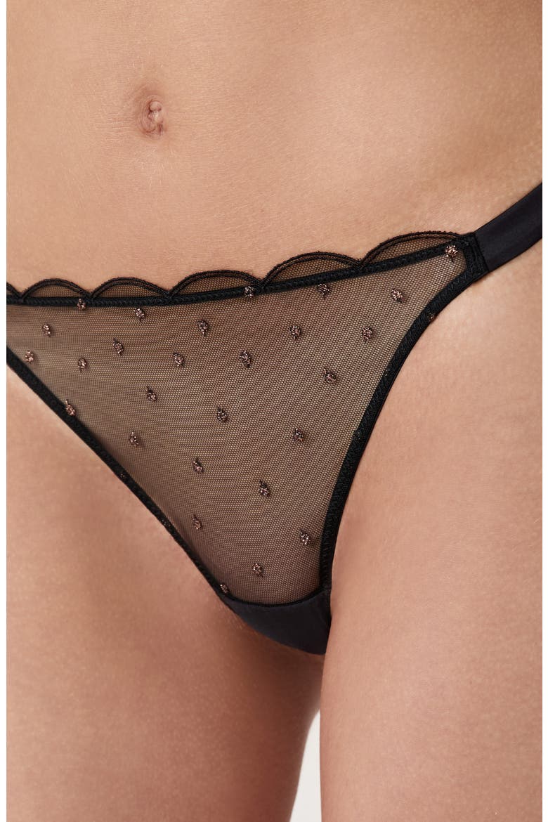 Divine Rhinestone Thong, Alternate, color, BLACK