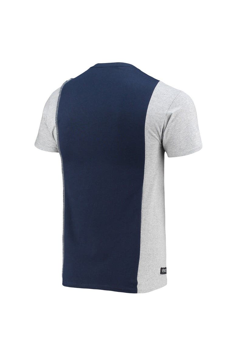 Men's Refried Apparel Navy/Heathered Gray Tennessee Titans Sustainable Split T-Shirt, Alternate, color, Navy