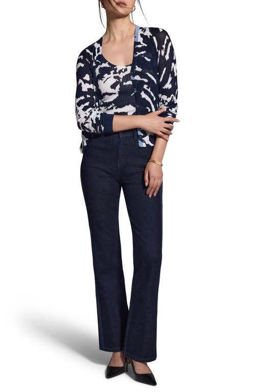 Nic + Zoe Nic+zoe Nightfall Rib Cardigan In Indigo Multi