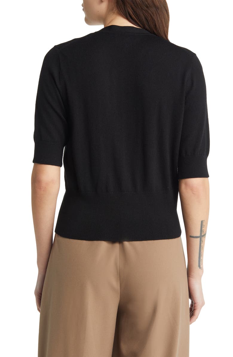 COS Slim Fit Short Sleeve Wool Cardigan, Alternate, color,