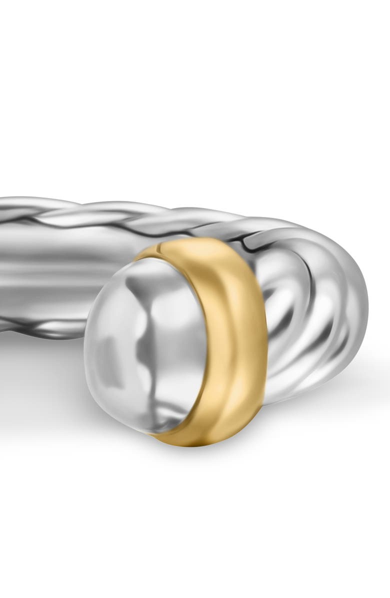 David Yurman Petite Cable Ring in Sterling Silver with 14K Yellow Gold, Alternate, color, Sterling Silver/ Gold