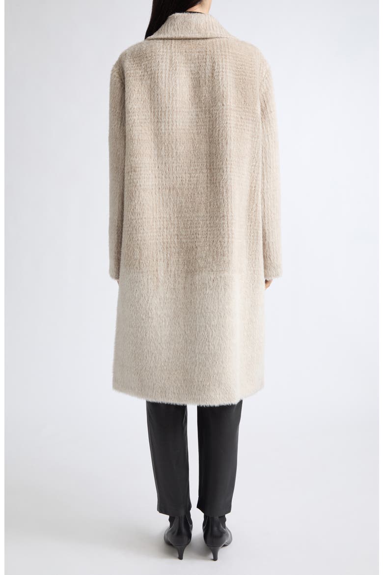 Glen Plaid Alpaca & Wool Coat, Alternate, color, HICKORY MULTI