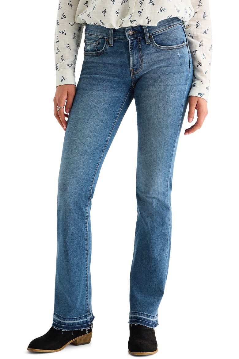 Sweet Release Hem Mid Rise Bootcut Jeans, Main, color, LOVEFOOL