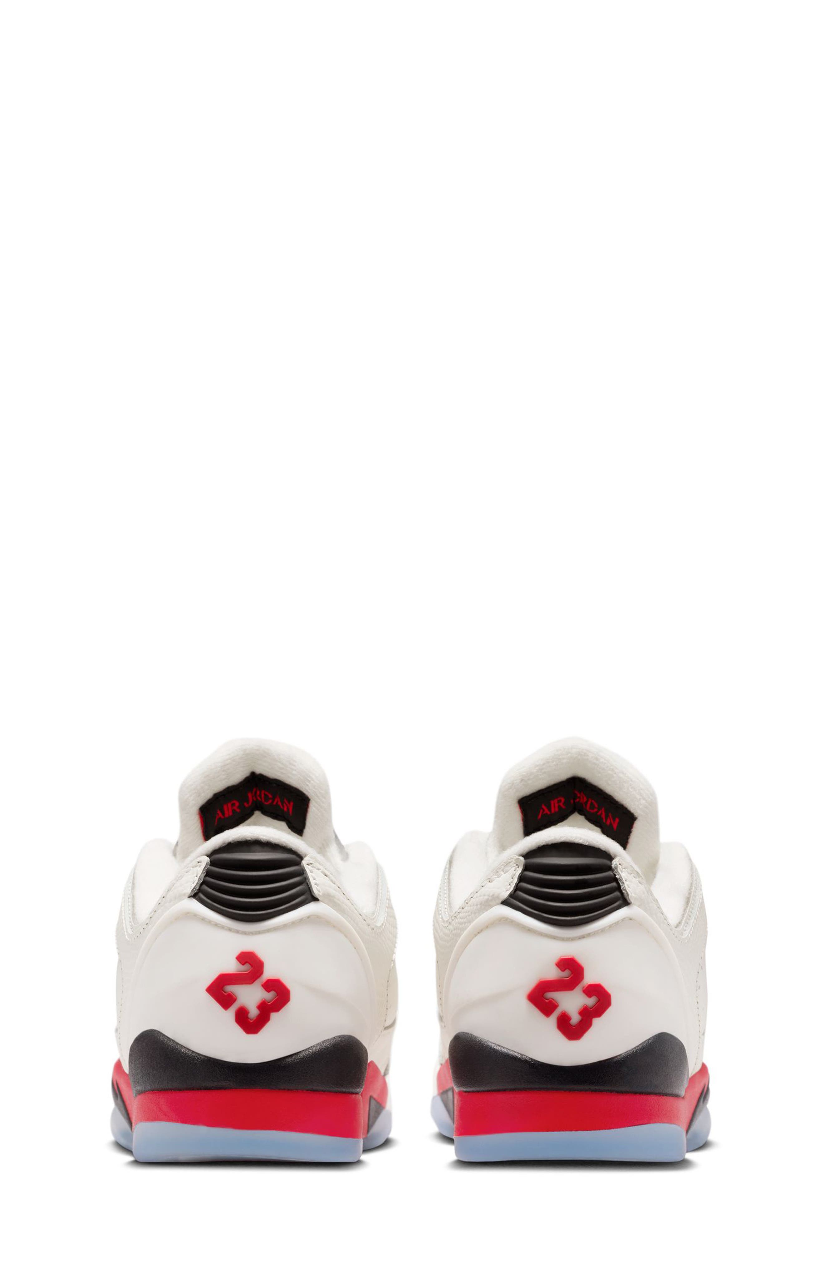 Jordan Kids' Sixty Plus Low Basketball Sneaker, Alternate, color, Sail/ Fire Red/ Black/ Silver